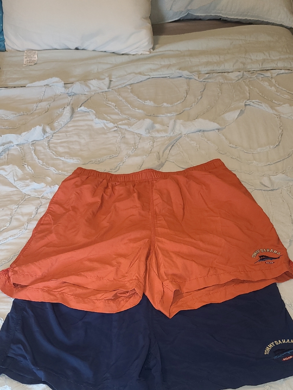 Tommy Bahama Orange and Navy Lightweight Swim Shorts